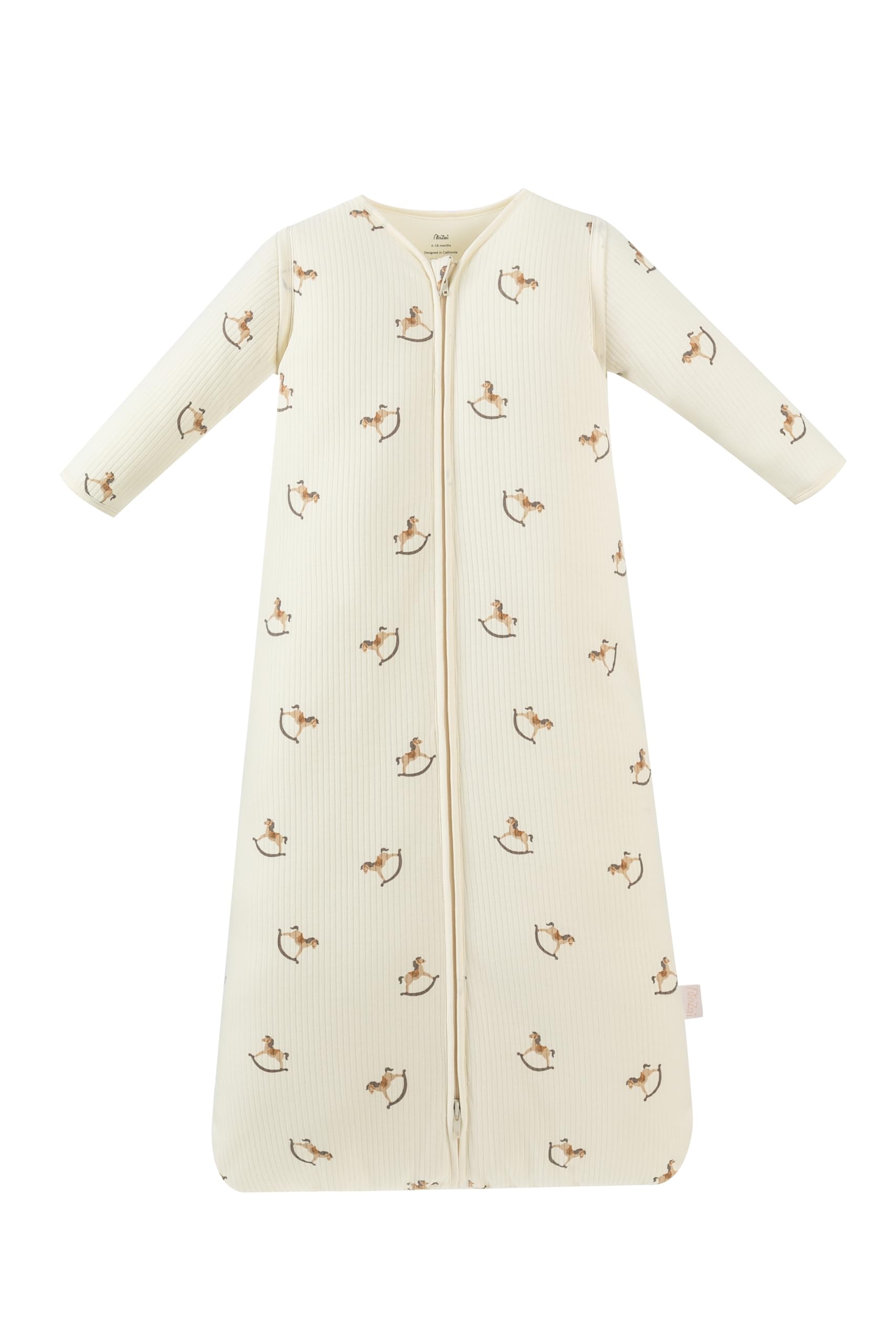 AnZai 2.5 Tog Sleep Sack fabric closeup shows plush breathable cotton for cozy warmth