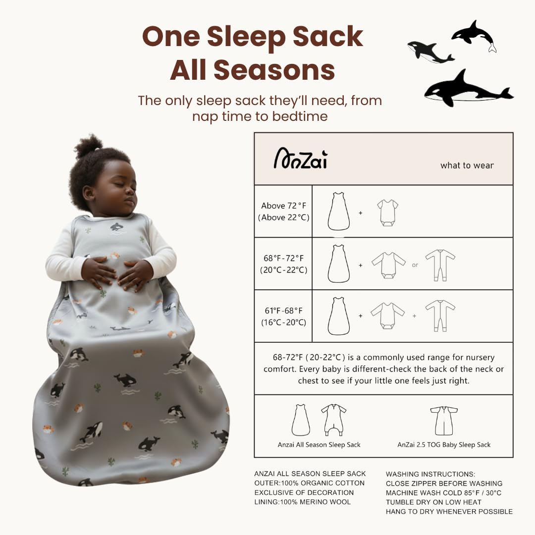 AnZai sleep sack being machine washed for practical everyday care