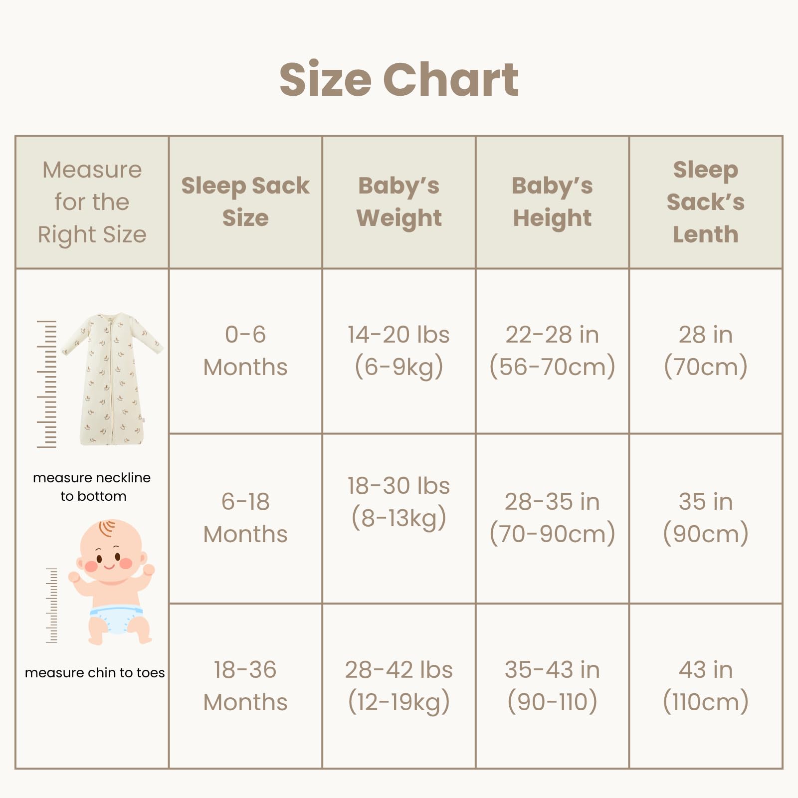 AnZai three sizes to fit babies 0-36 months for growing comfort