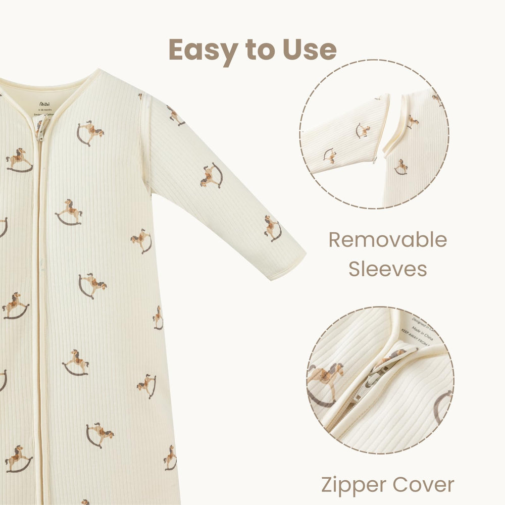 AnZai sleep sack two-way zipper enables quick diaper changes without waking baby
