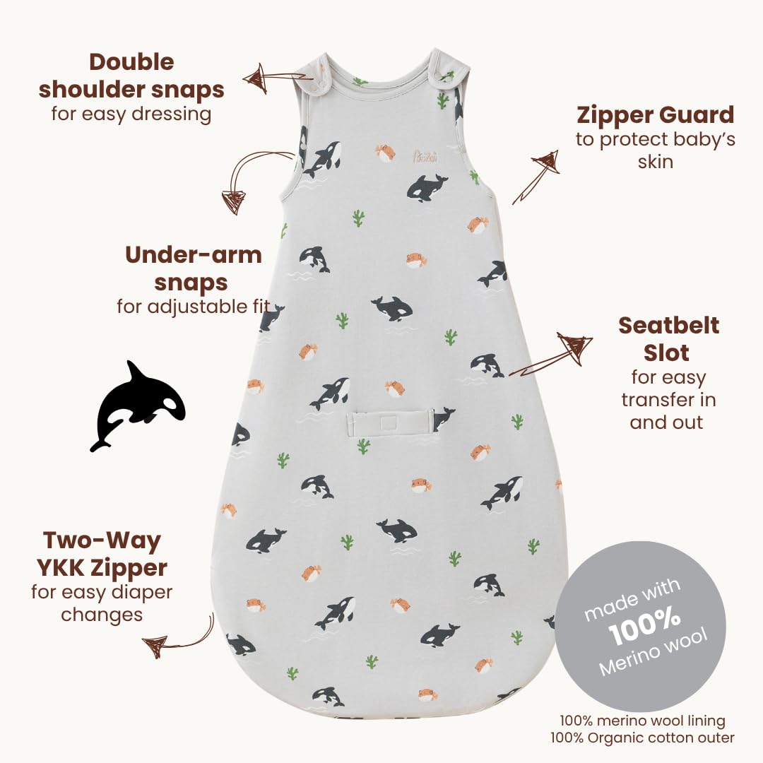 AnZai sleep sack under-arm snaps adjustable for a secure growing fit