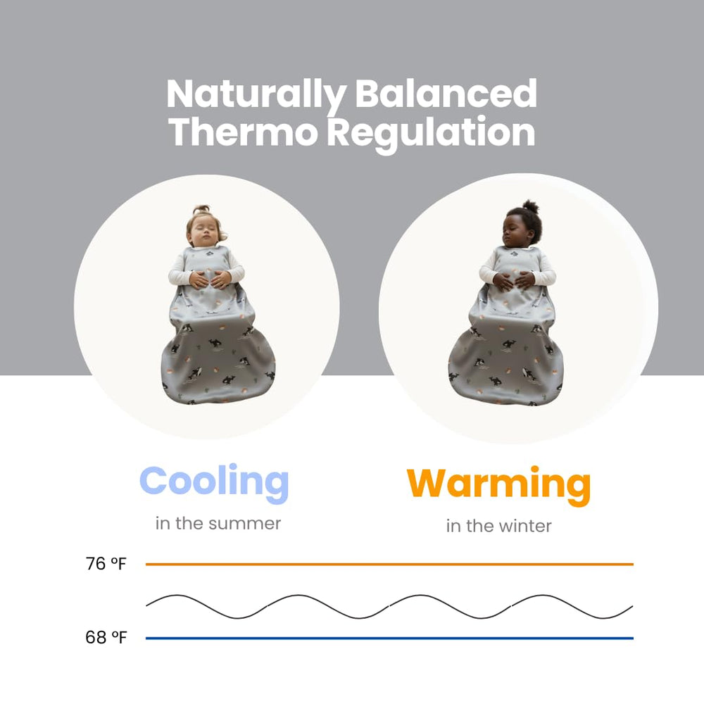 AnZai Merino liner demonstrates year-round temperature regulation for baby comfort