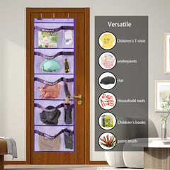 ANZORG weekly kids clothes organizer shows five large pockets for uniforms and shirts