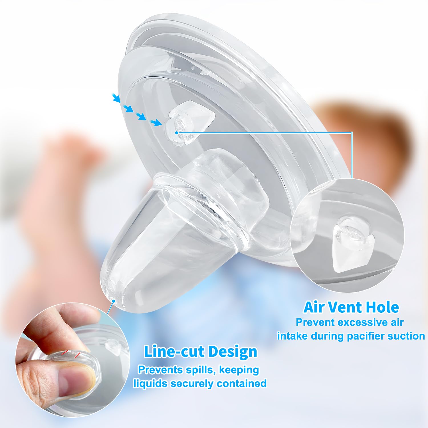 Aoaodbu anti-colic-venting system reduces gas during feeds.