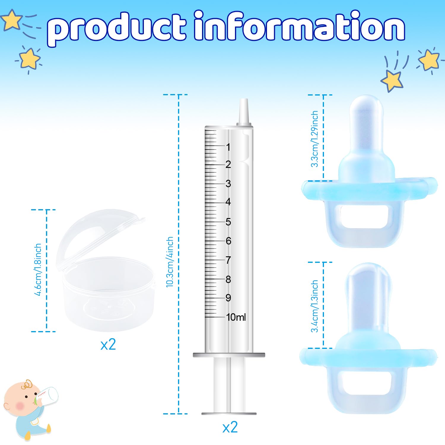 Aoaodbu baby pacifiers silicone blue, 100 percent silicone for comfort.