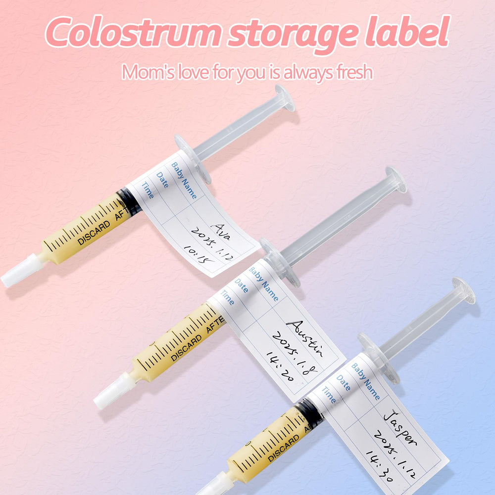 Aoaodbu colostrum stickers aid labeling for quick milk tracking.