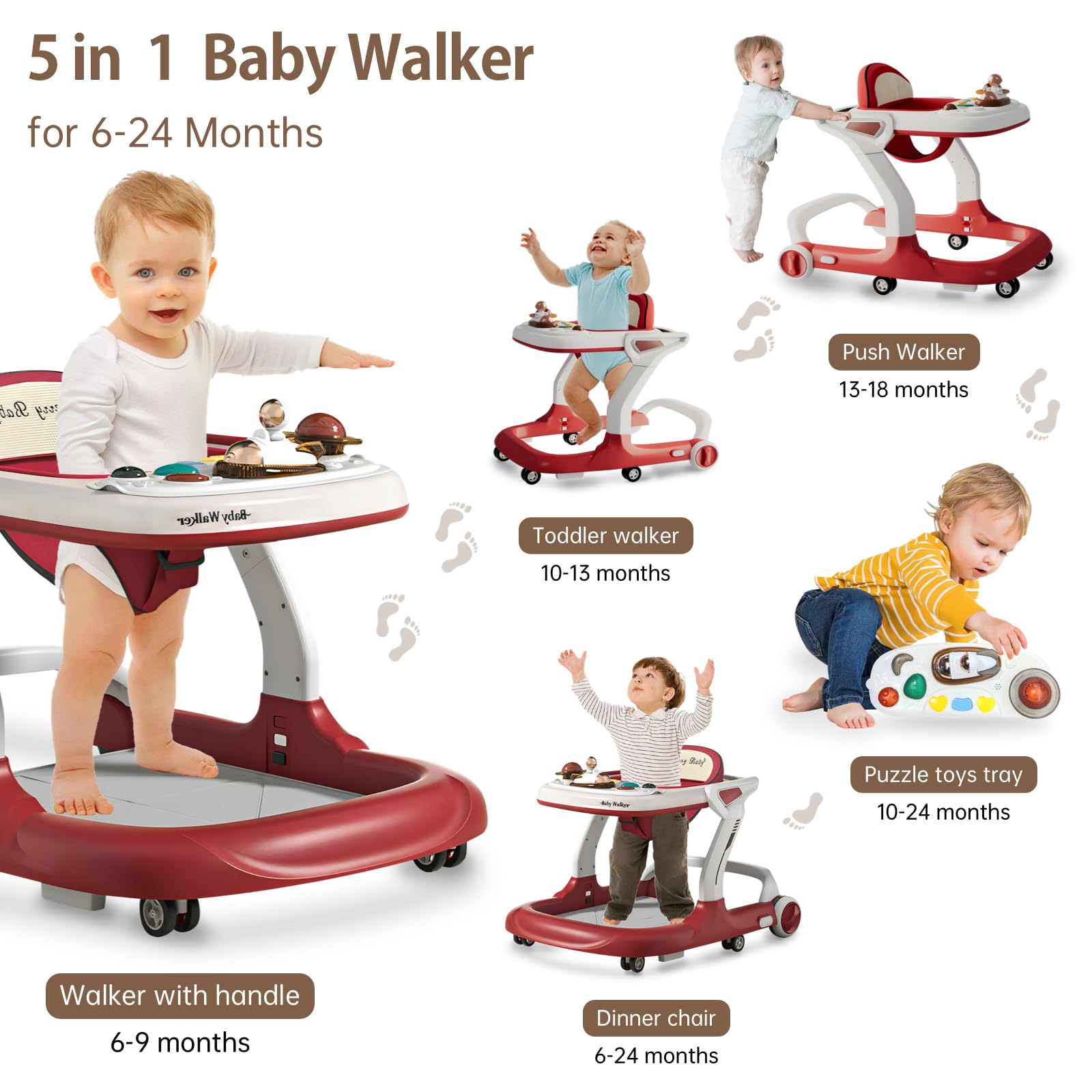 Aobalvn anti-fall walker design provides stable support for little movers learning to stand.