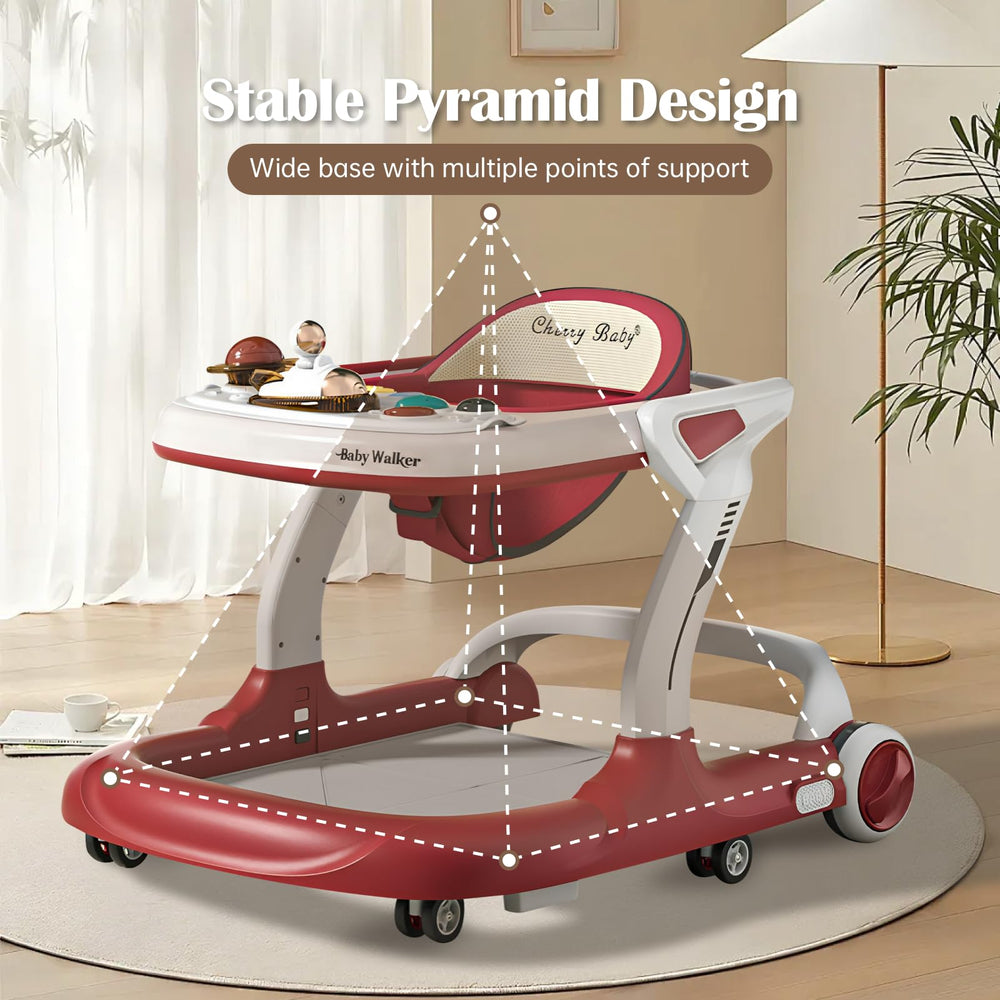 Aobalvn front wheels enable 360-degree steering for smooth, responsive baby movement.