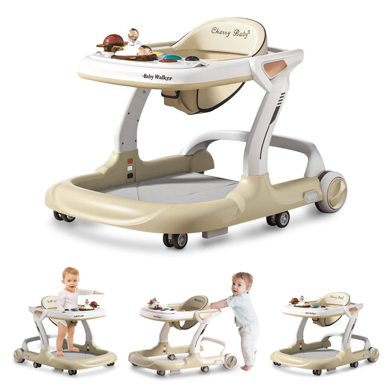 Aobalvn Music and Lights Baby Walker full view promotes active exploration and early walking.