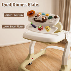 Aobalvn nine-height adjustable baby walker helps babies find a comfortable walking position.
