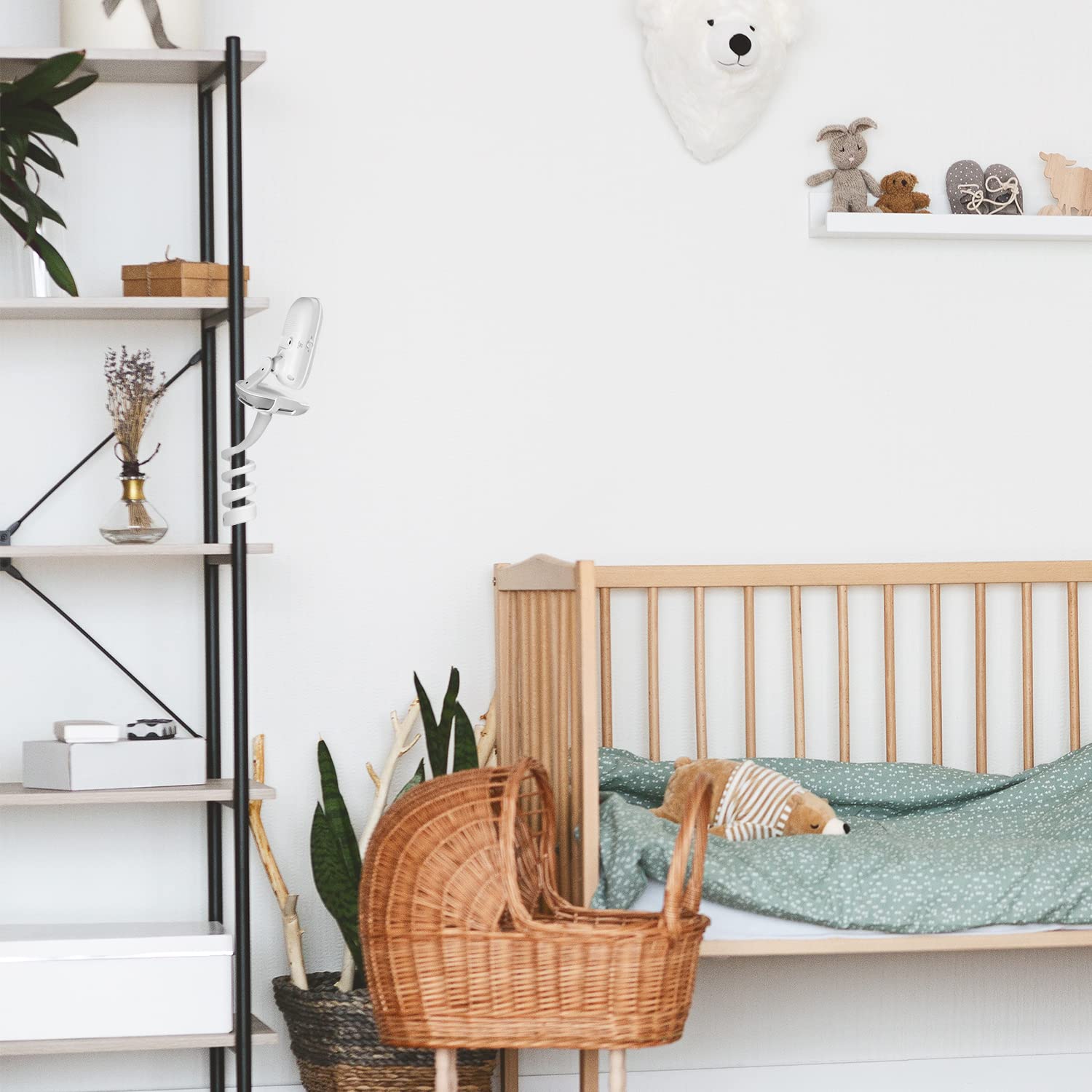 Aobelieve twist-mount-installation-bracket highlights quick, tool-free setup for cribs or shelves.