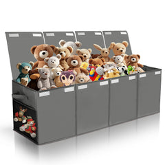 AOBOPLE toy chest front view highlighting spacious capacity for clutter-free living rooms.