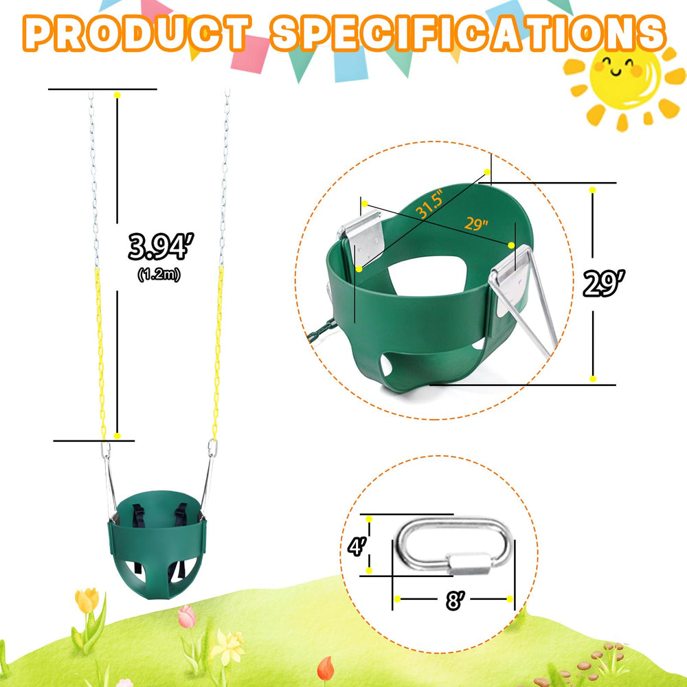 AOBOTE 66-inch detachable chain with yellow-coated section for adjustable height and safety.