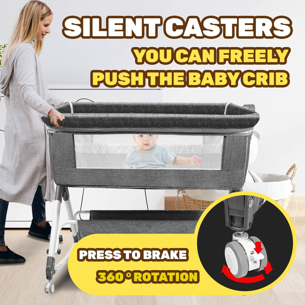 AOBOTE Bassinet height adjustable to fit various bed heights