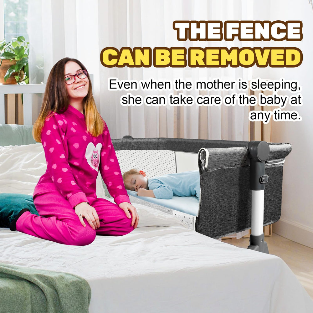 AOBOTE Bassinet with Wanxiang silent wheels for quiet mobility