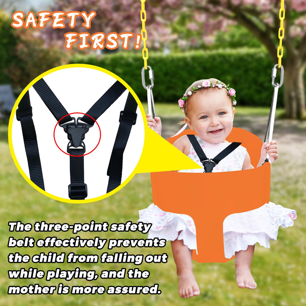 AOBOTE installation hooks simplify mounting on swingsets, trees, or ceilings