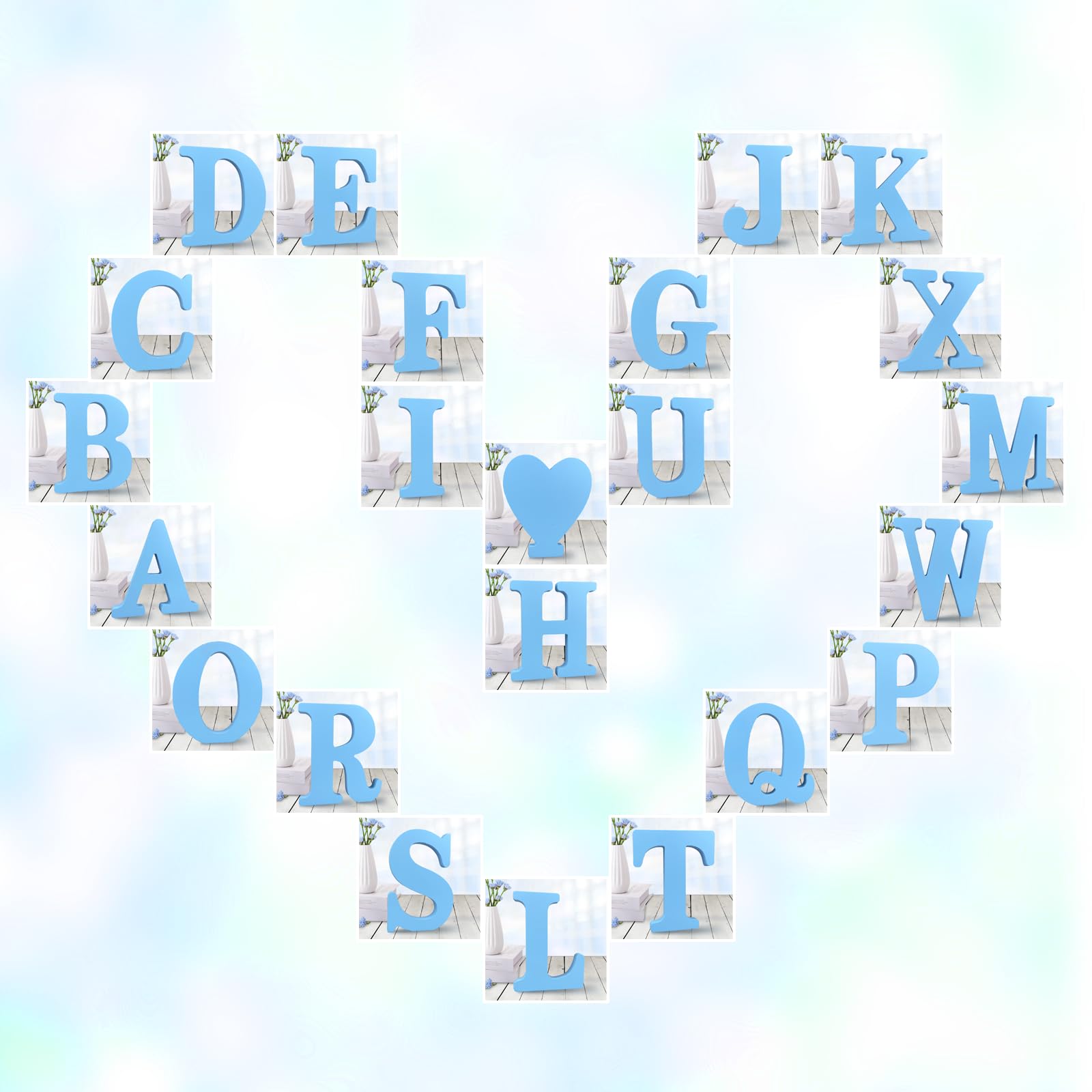 AOCEAN versatile wooden letters for crafts, parties, and signage.