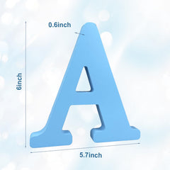 AOCEAN 6 Inch Wood Letters surface close-up highlighting paintable, unfinished surface