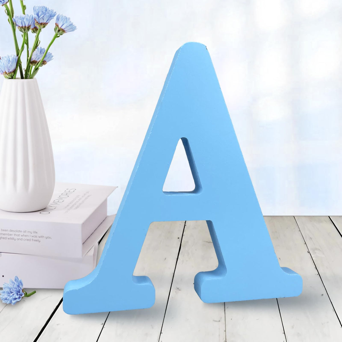AOCEAN 6 Inch Wood Letters wall decor close-up showing crafting potential and display options