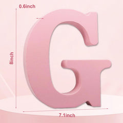 AOCEAN 8-inch pink wood letter mounted on wall adds warm, customizable decor