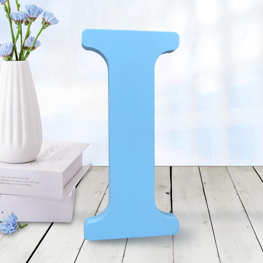 AOCEAN blue wood letters 6inch wall decor for stylish rustic home accents.