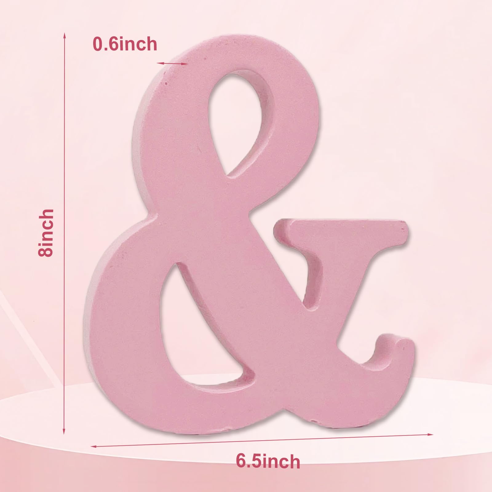 AOCEAN pink wood letter on desk adds personalized touch to kid's space.