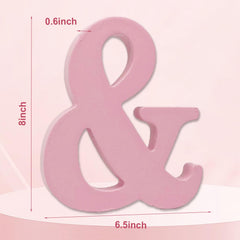 AOCEAN pink wood letter on desk adds personalized touch to kid's space.