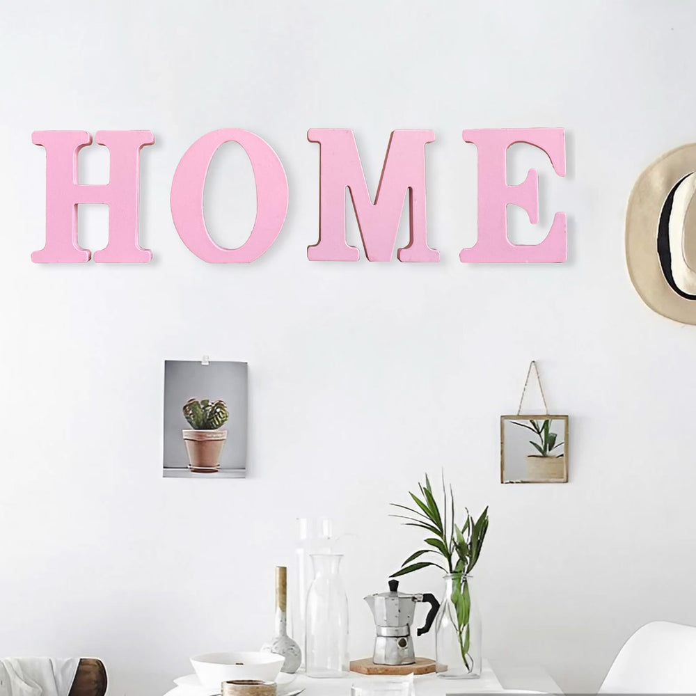 AOCEAN pink wood letter embellishment enhances gifting and keepsake displays.