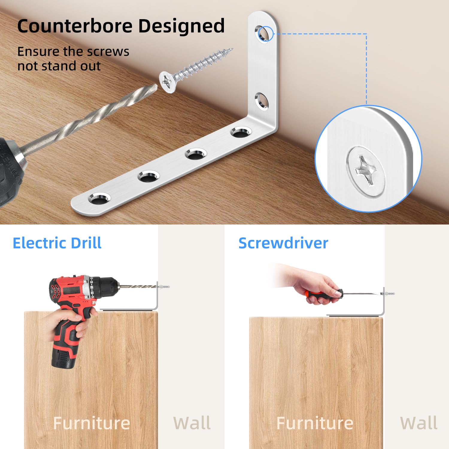 AODIOU universal compatibility fits bookcases, dressers, cabinets for family safety.