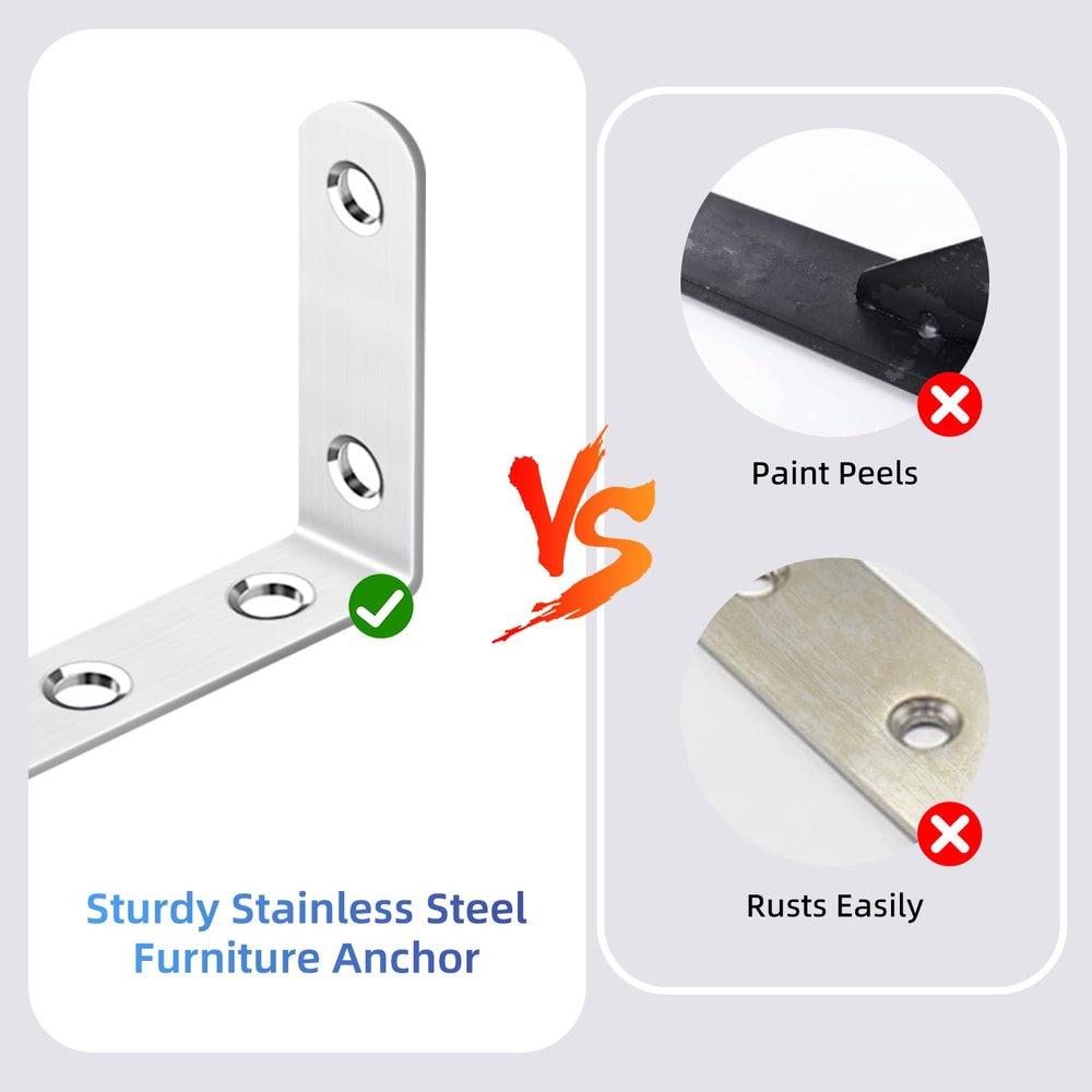 AODIOU anchors support vertical or horizontal installation for flexible furniture security.