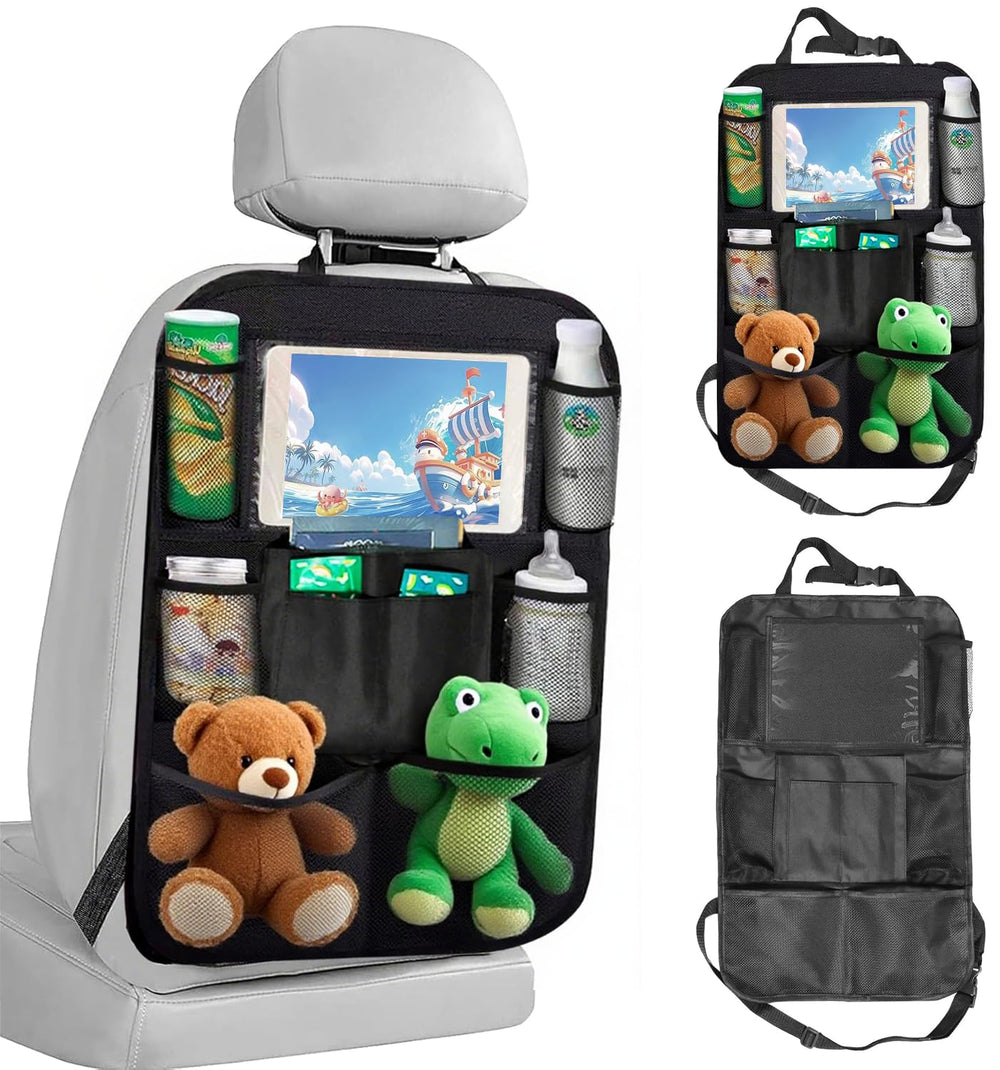 Aoeeki back-seat car organizer tablet pocket for easy tablet access during road trips.
