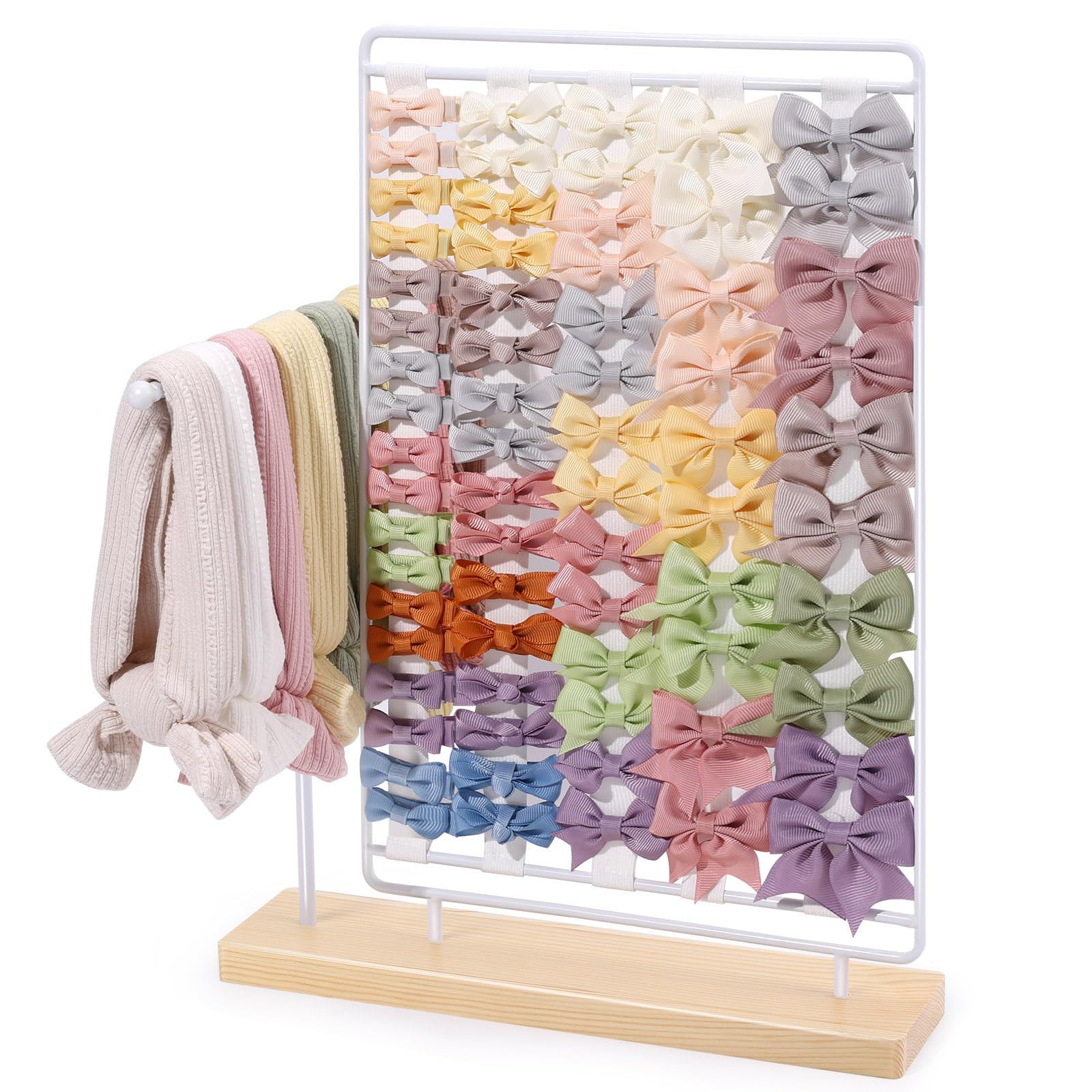 AOFLLU headband holder bow display keeps hair accessories neatly organized for quick styling.