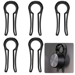 AOGEWON stove knob covers pack five in black for child safety.