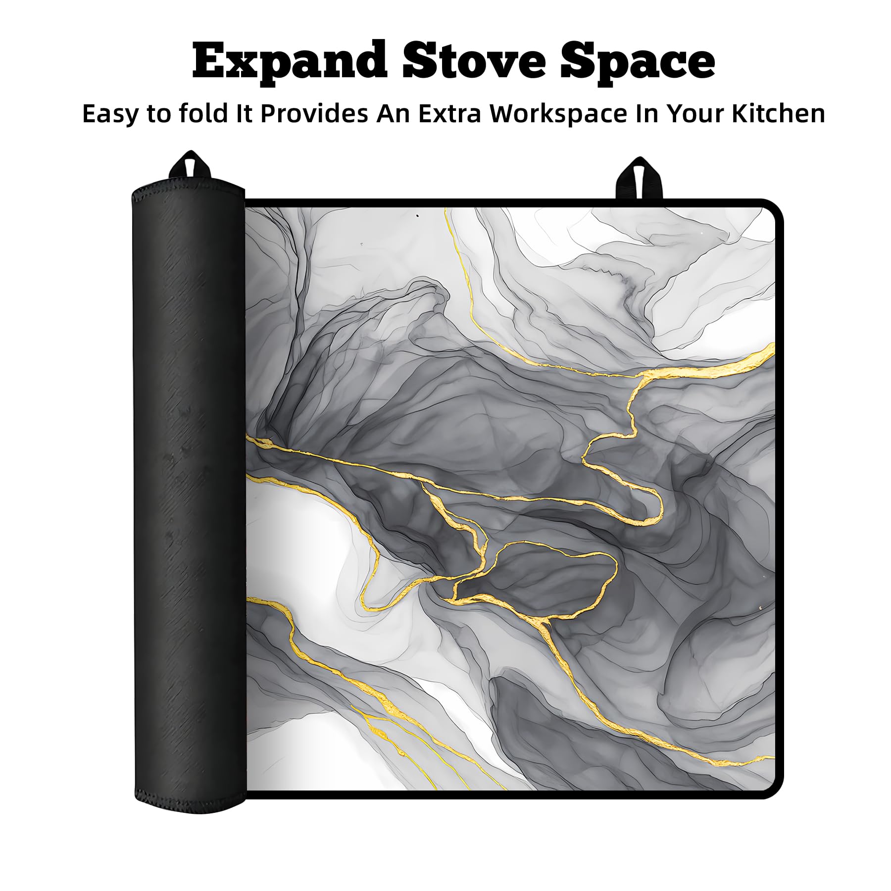 AOHMPT non-slip drying mat doubles as a rack for dishes and kitchen tools.