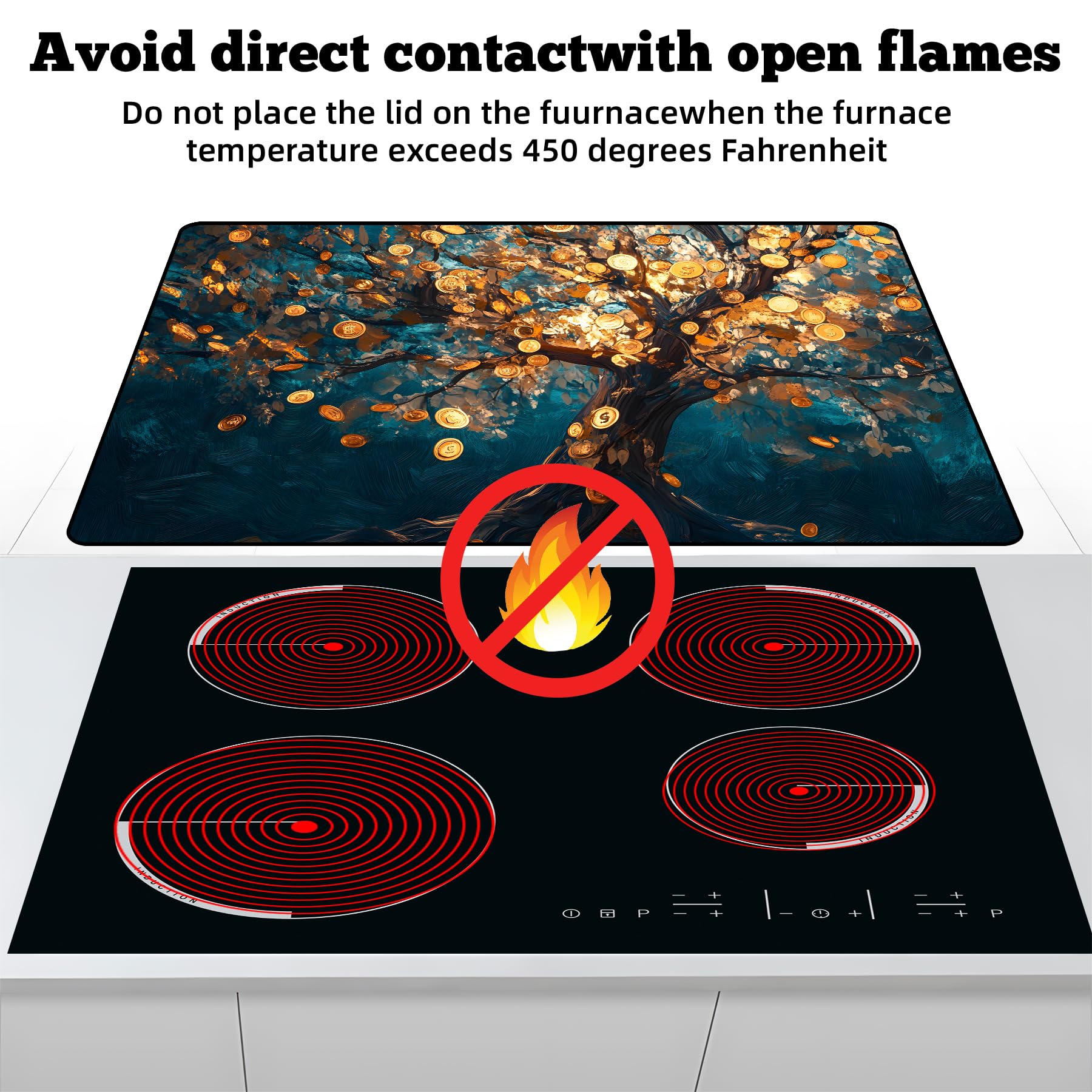 AOHMPT stove top cover doubles as a non-slip drying mat for dishes.