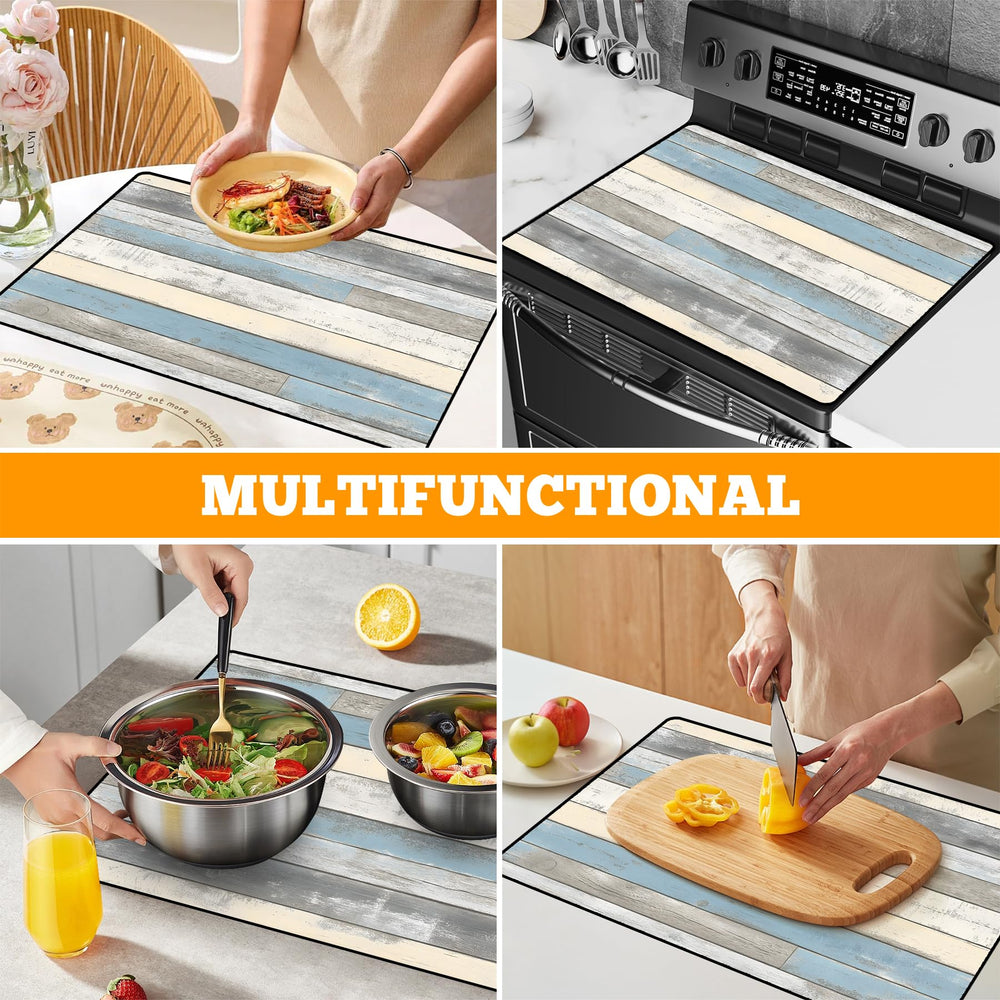 AOHMPT full-coverage 28x20 mat fits most electric/induction stoves.