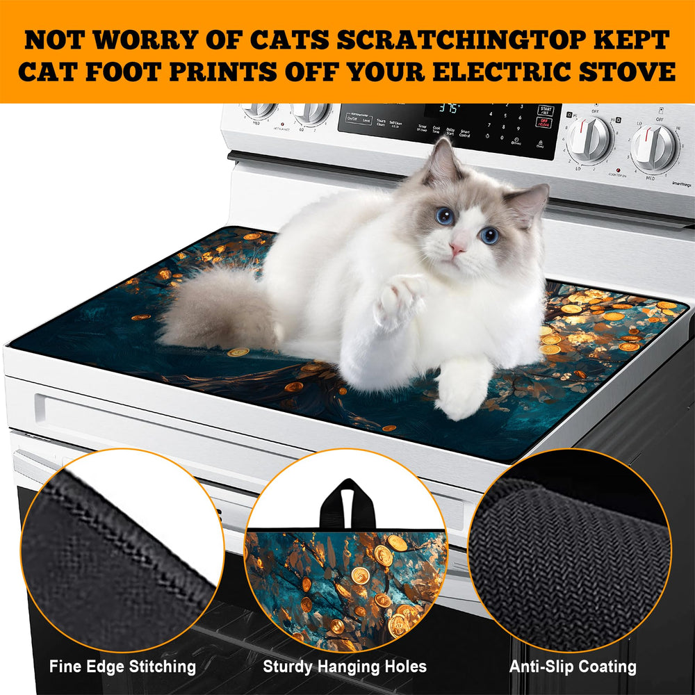 AOHMPT stove top cover provides universal 28x20 inch fit for most stoves.