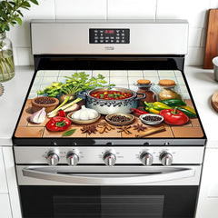 AOHMPT stove top cover geometric pattern protects surfaces while adding modern style.