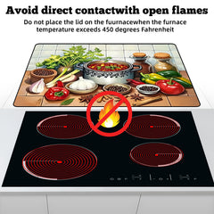 AOHMPT stove top cover minimalist pattern blends sleek design with practical protection.