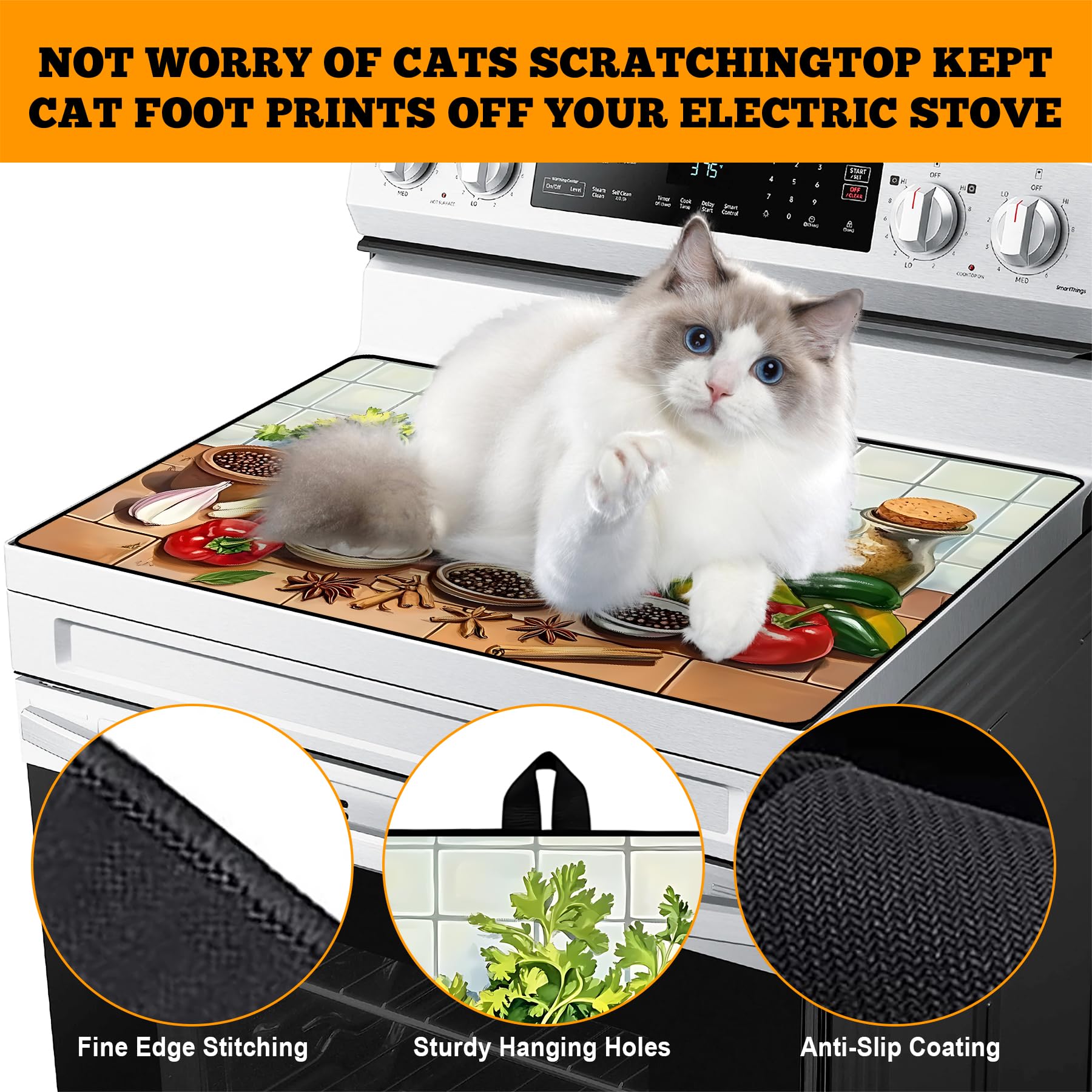 AOHMPT stove top cover XL size covers most electric and induction stoves.