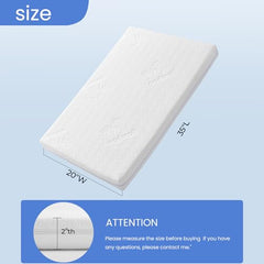 AOHWIDER dual firmness bassinet mattress showing firm base and soft top