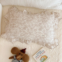 AOJIM forest pattern pillowcase with rabbit and floral motif for cozy kids room decor