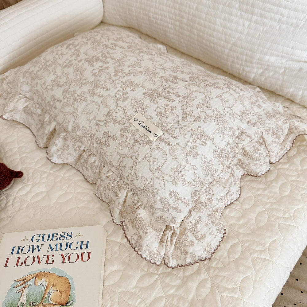 AOJIM muslin cotton pillowcase soft texture for comfortable sleep