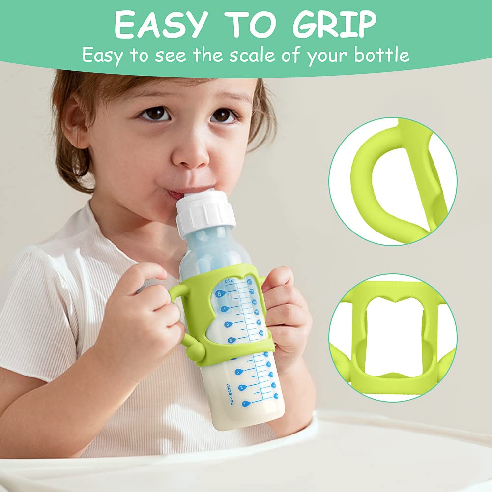 Aolso dishwasher-safe silicone bottle handles are easy to clean and sanitize.