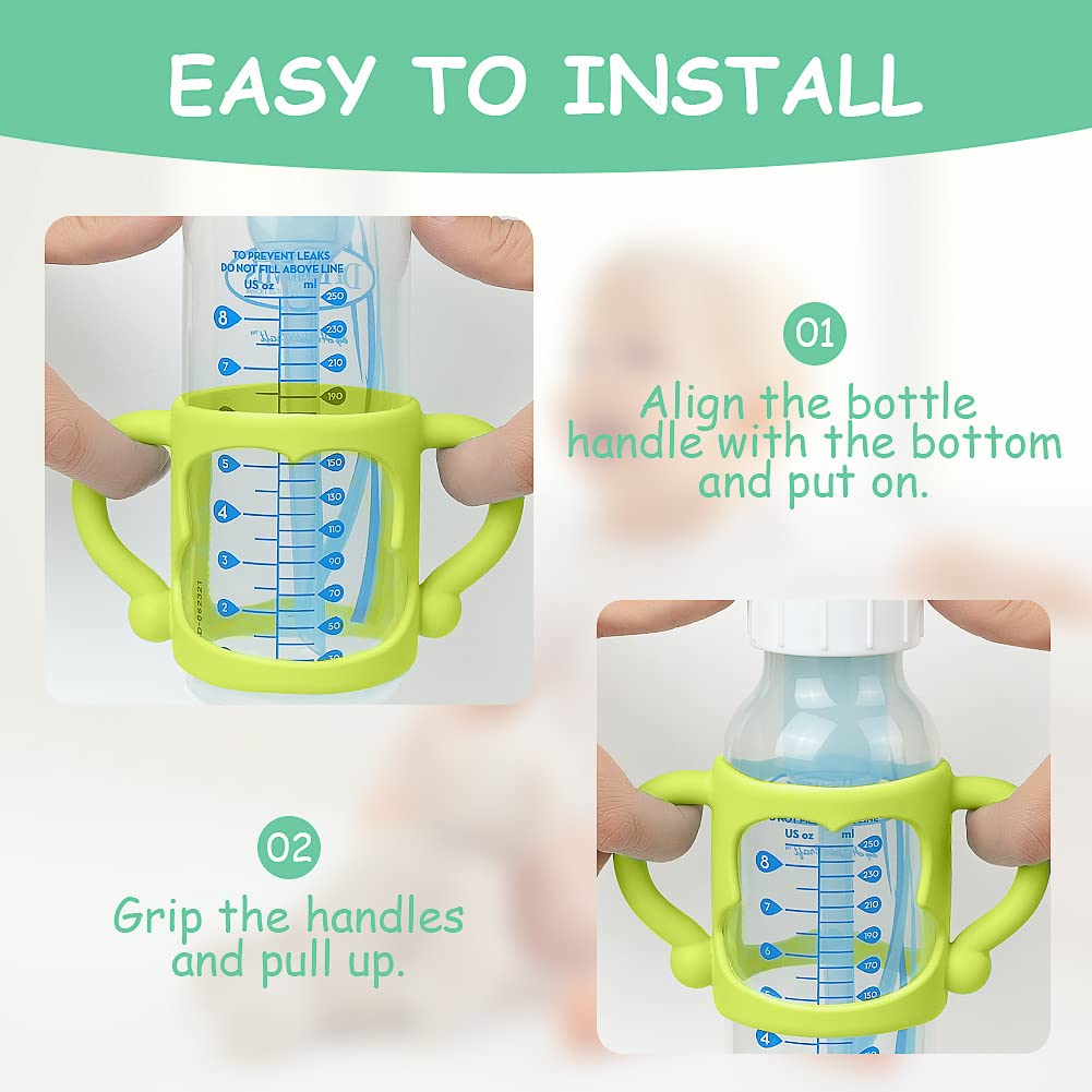 Aolso heat-insulating silicone keeps little hands comfortable during feeds.