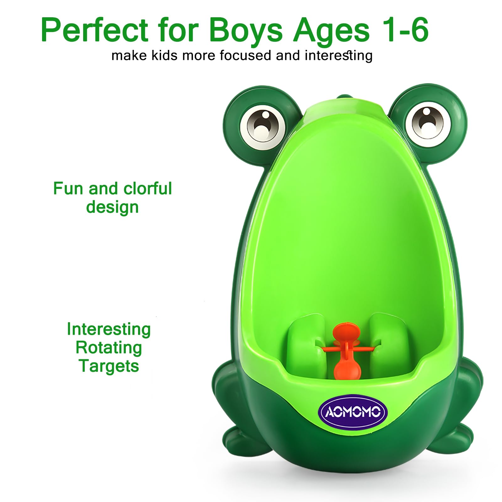 AOMOMO compact urinal is travel-friendly for vacations and grandparents' homes.