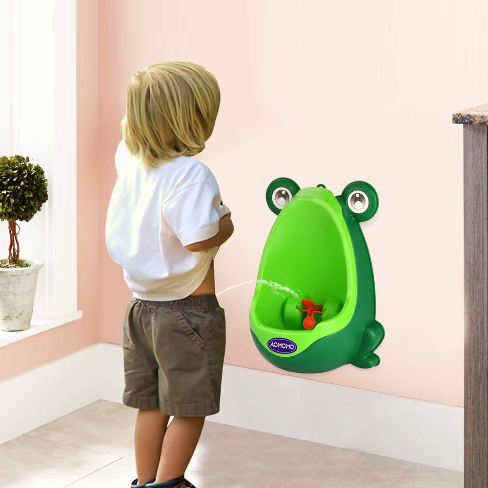AOMOMO Frog Urinal blue-durable-design demonstrates kid-friendly construction for long-term use.