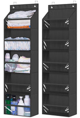 AOODA 2-pack over-the-door organizer with sturdy pockets for quick diaper storage.