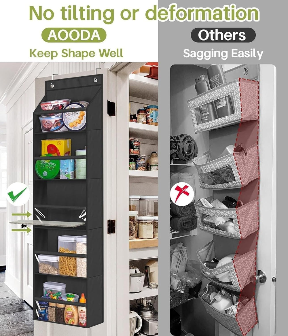 AOODA deep pockets hold tall bottles and toiletries without tipping.