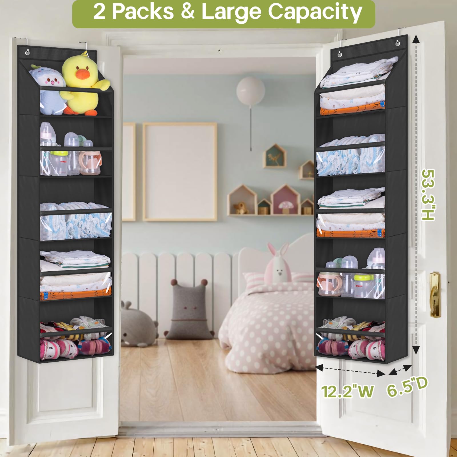 AOODA door organizer keeps its shape with reinforced boards for long-lasting storage.